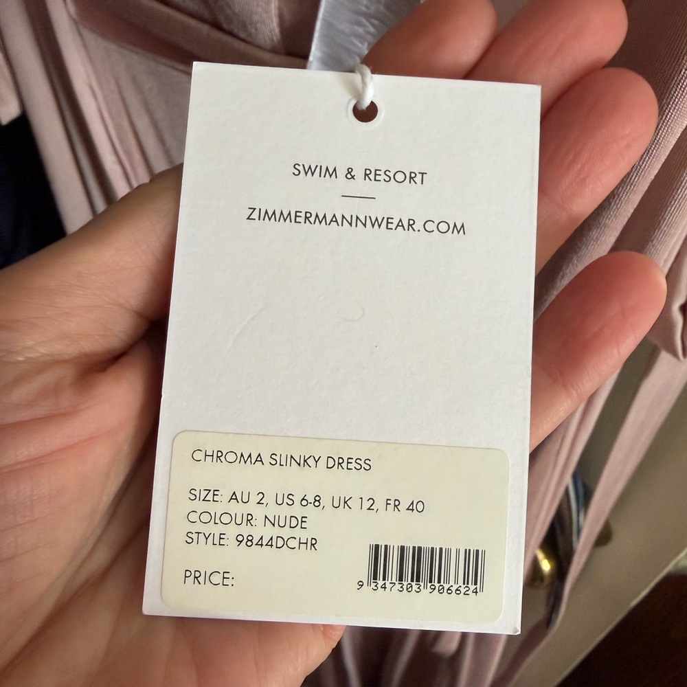 NWT Zimmermann Chroma Slinky Dress Nude AU 2 (US 6–8) — Sold Out. Rare. - Picture 3 of 10